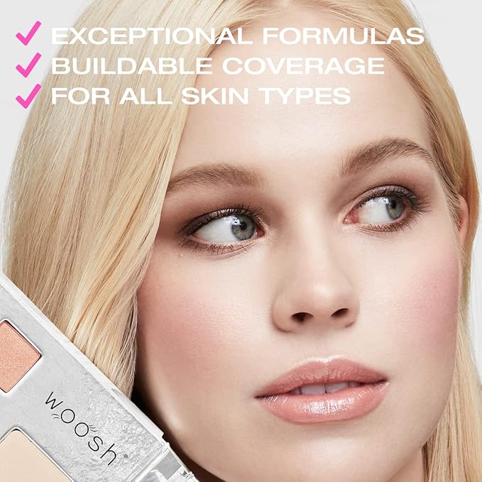 Woosh Beauty, Fold out Face Original Makeup Palette, Travel, All in One, Neutral Cream & Powder (#1 Light)-Velvo Beauty