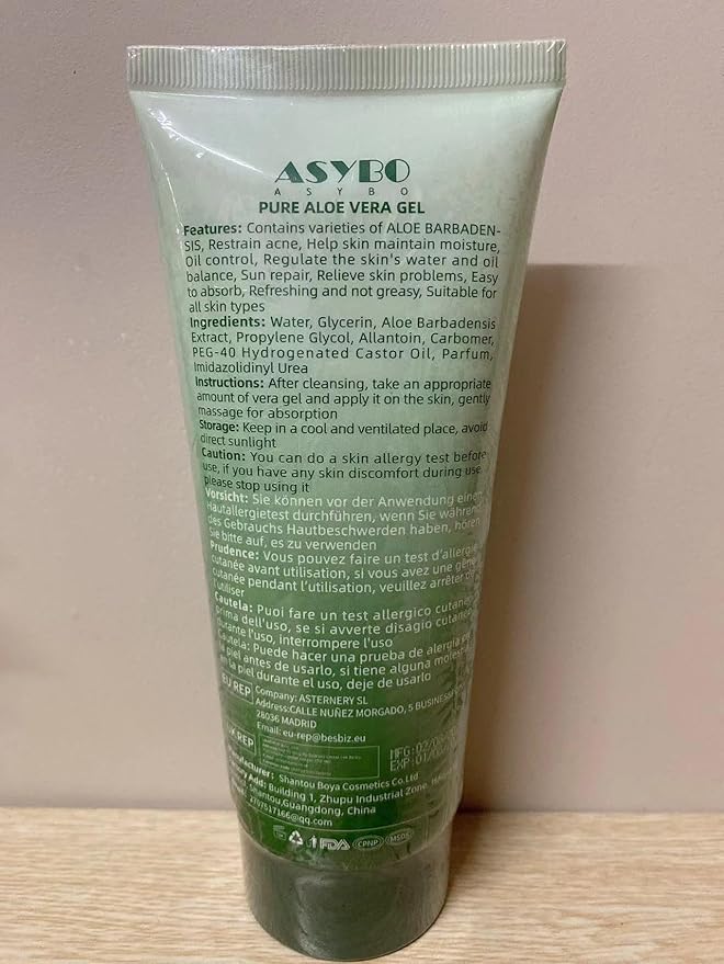200x2 ML Aloe Vera Gel – 99% Organic Pure Aloe Vera Hydrating Face & Body Moisturizer, Natural Aloe Cream for Dry Skin, Sunburn, Acne, Soothing & Moisturizing-Velvo Beauty