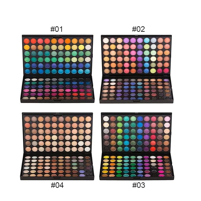 Pro 120 Colors Shimmer and Matte Eyeshadow Makeup Palette Cosmetic Contouring Kit #1 - Ideal for Professional and Daily Use-Velvo Beauty