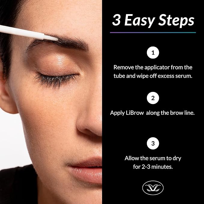 LiBrow® Purified Eyebrow Physician-Formulated Serum XL for Fuller & Thicker Looking Eyebrows | Natural Eyebrow Enhancer Safe for Sensitive Skin | 6-Month Supply (6ml)-Velvo Beauty