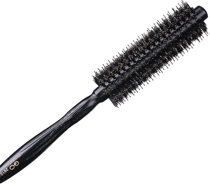 PERFEHAIR Round Brush with Natural Boar and Nylon Bristles, Small Volumizing Hair Brush- 1.7 Inch Diameter Barrel-Velvo Beauty