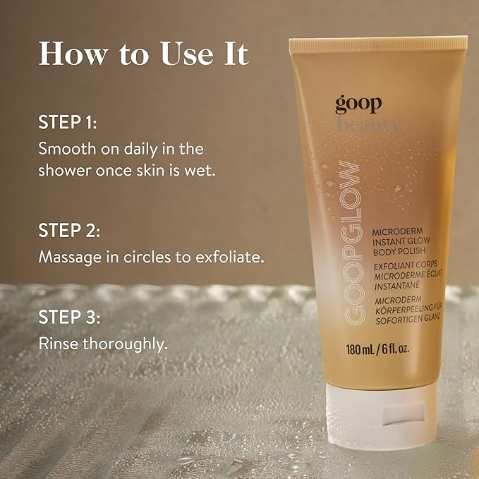 goop Beauty Microderm Body Polish | Exfoliating Scrub & Foaming Cleanser for Glowing Skin | Salts & Kakadu Plum Seed Oil for Hydration | Inspired by Microdermabrasion | 6 fl oz-Velvo Beauty