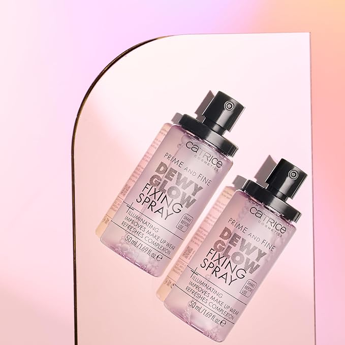 Catrice | Prime & Fine Illuminating Dewy Glow Spray | Transparent and Fast Drying Fixing Spray| Paraben Free & Vegan | Cruelty Free (Pack of 1)-Velvo Beauty