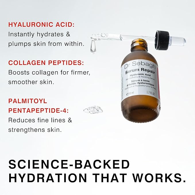 Serum Repair (1.7 fl oz) | Award-Winning Hyaluronic Acid Facial Hydrator | Anti Aging & Wrinkle | Skin Moisturizing & Repairing Formula | Collagen Boosting Youthful Glow For Women & Men-Velvo Beauty