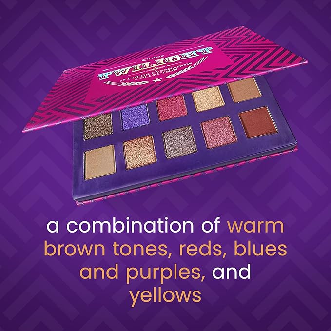 Cosmetics - Twilight, 15-Color Eyeshadow Palette, Highly Pigmented, Long-Wearing, Easy-to-Blend, Blue & Purple Matte, Metallic & Shimmer Eye Shadow, Professionally Formulated Eye Makeup-Velvo Beauty