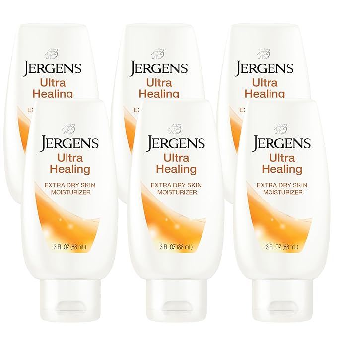 Jergens Ultra Healing Moisturizer for Dry Skin, Hand and Body Lotion, with Hydralucence Blend, Vitamins C, E and B5, 3 Oz, Pack of 8-Velvo Beauty