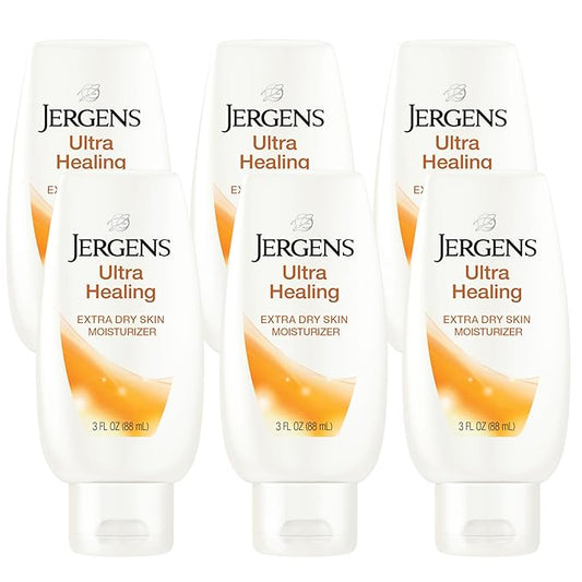 Jergens Ultra Healing Moisturizer for Dry Skin, Hand and Body Lotion, with Hydralucence Blend, Vitamins C, E and B5, 3 Oz, Pack of 8-Velvo Beauty