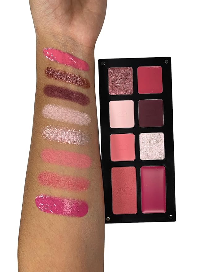 Multi-Effect Palette | All In One Palette | Bianca Makeup | Reusable Magnetic Palette | With Eyeshadows, Lipstick, and Blush | Find the effect you desire | Makeup Palette (Coquette)-Velvo Beauty