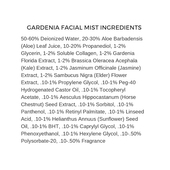 Georgette Klinger Gardenia Facial Mist - Collagen-Infused Face Spray, Long-Lasting Makeup, Hydration for Dewy and Smooth Skin, Anti Aging for All Skin Types- 4.2 oz-Velvo Beauty