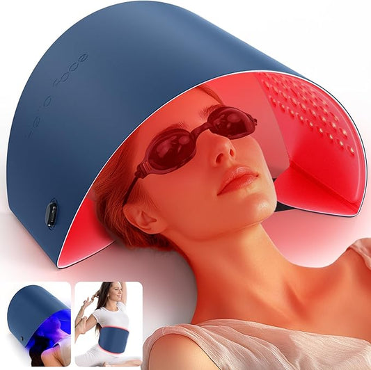 Red Light Therapy for Face and Neck, 720 LED Infrared Light Therapy Mask for Wrinkles and Acne, Large 30.8" x 11.8" Panel for Body, Red Light Mask Gift for Women, Mom, PDT Facial Skincare at Home-Velvo Beauty