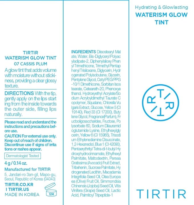 TIRTIR Waterism Glow Tint (07 Cassis Plum, 0.14 Fl Oz (Pack of 1))-Velvo Beauty
