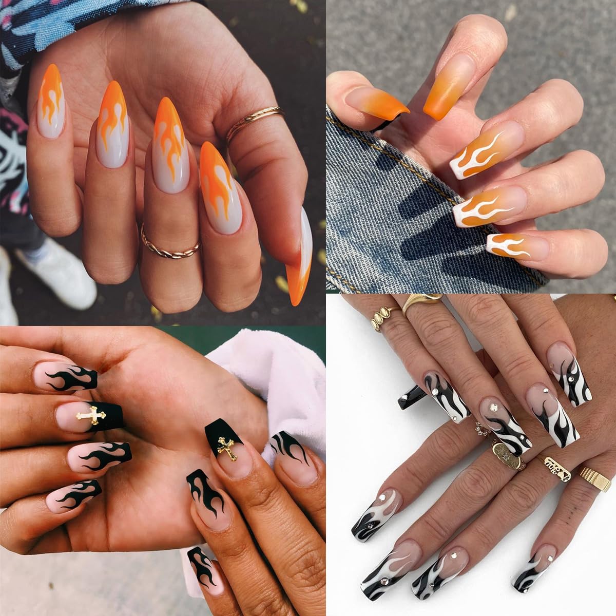 2pcs Large Size Nail Art Image Stamp Stamping Plates Fire Heart Pattern Valentine's Day Nail Stamping Plate Love DIY Nail Stamper Plates Stencil Palm Footprint Manicure Template Tools-Velvo Beauty