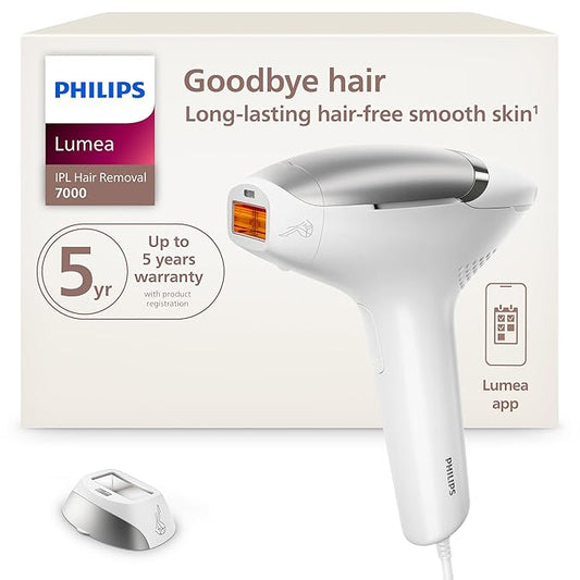 Philips Lumea 7000 Series IPL Hair Removal Device - Alternative to Laser Hair Removal, SenseIQ Technology and Lumea App, 1 Attachment for Body for Women & Men, BRI931/03-Velvo Beauty