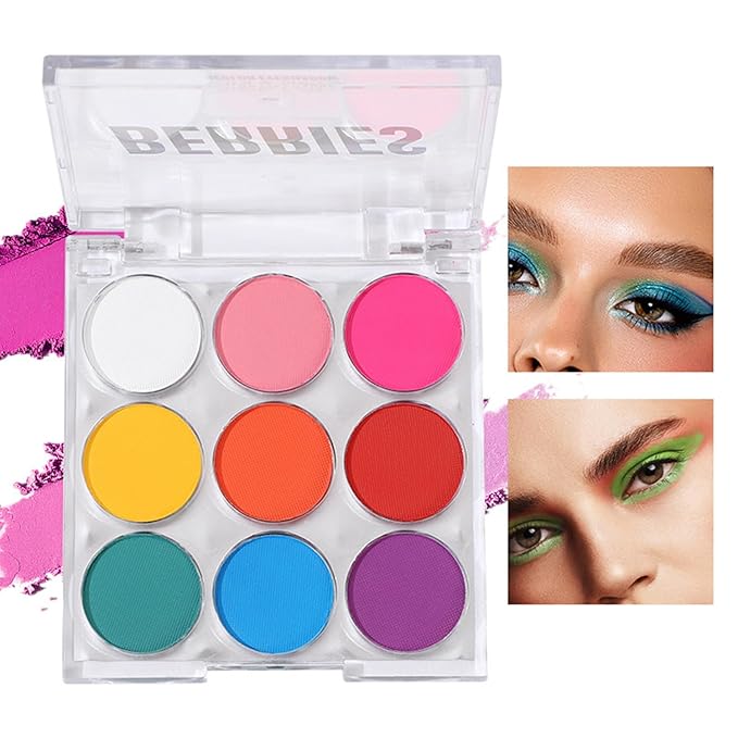 Mattew Eyeshadow Palette 9 Colors Cool Toned Matte Glitter Eyeshadow Palette (Color 02)-Velvo Beauty
