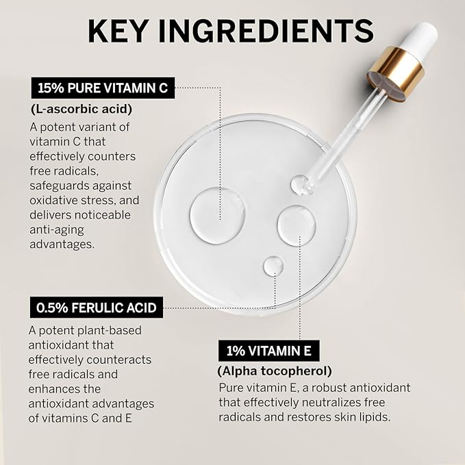 Vitamin C Face Serum: Anti Aging Super Vit C Facial Serum with Ferulic Acid Pure L-Ascorbic Acid, Vitamin E and Hyaluronic Acid for Dark Spots and Skin Care-Velvo Beauty