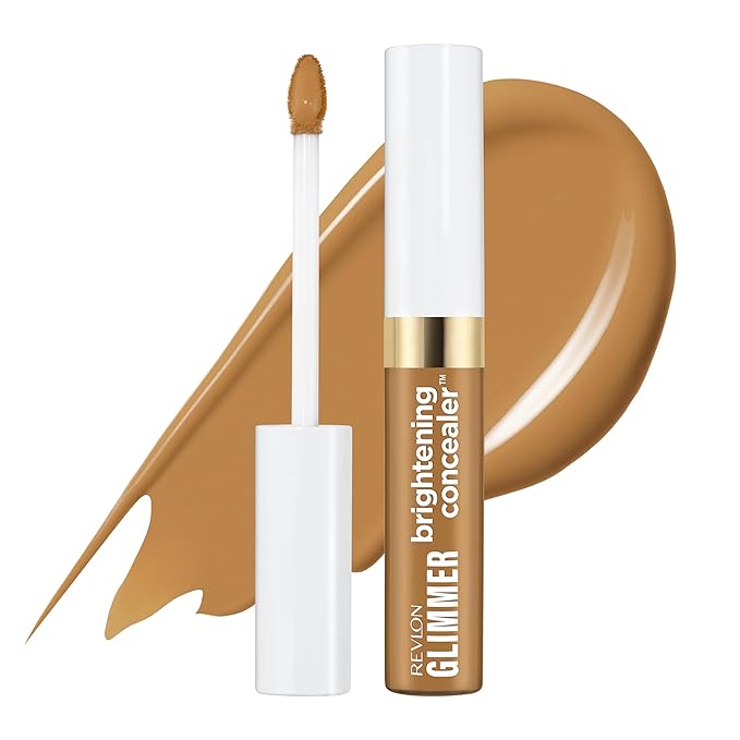 Revlon Glimmer Brightening Concealer, Liquid Under Eye Makeup, Made with Caffeine, Vitamin C, & Stevioside, 165, 0.3 fl oz-Velvo Beauty