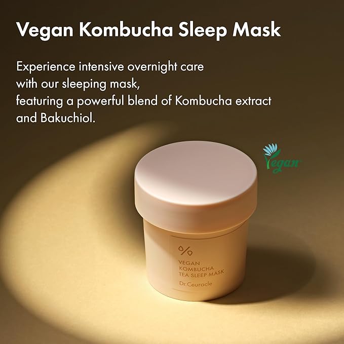 Dr.Ceuracle Vegan Kombucha Tea Sleeping Mask - Hydrating Overnight Face Mask with Niacinamide, Bakuchiol, Ceramide, Korean Skincare (100 g / 3.52 oz.)-Velvo Beauty