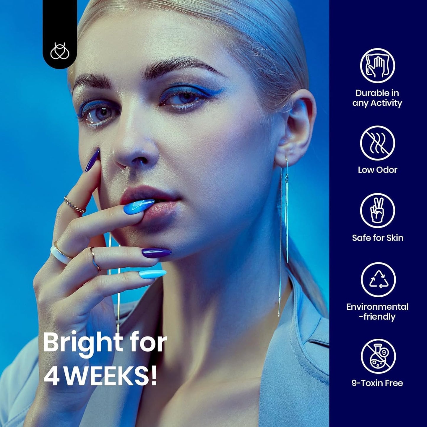 Beetles Navy Blue Gel Nail Polish, 15ml Midnight Ocean Dark Blue Soak Off Uv LED Nail Lamp Gel Nail Polish Manicure Salon and DIY at Home-Velvo Beauty