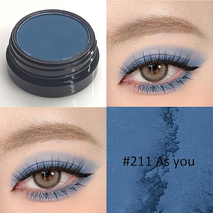 Erinde Single Dark Blue Matte Eyeshadow Palette, High Pigmented Eye Shadow Powder, Long Lasting, Ultra-Blendable, Intense Color-Velvo Beauty