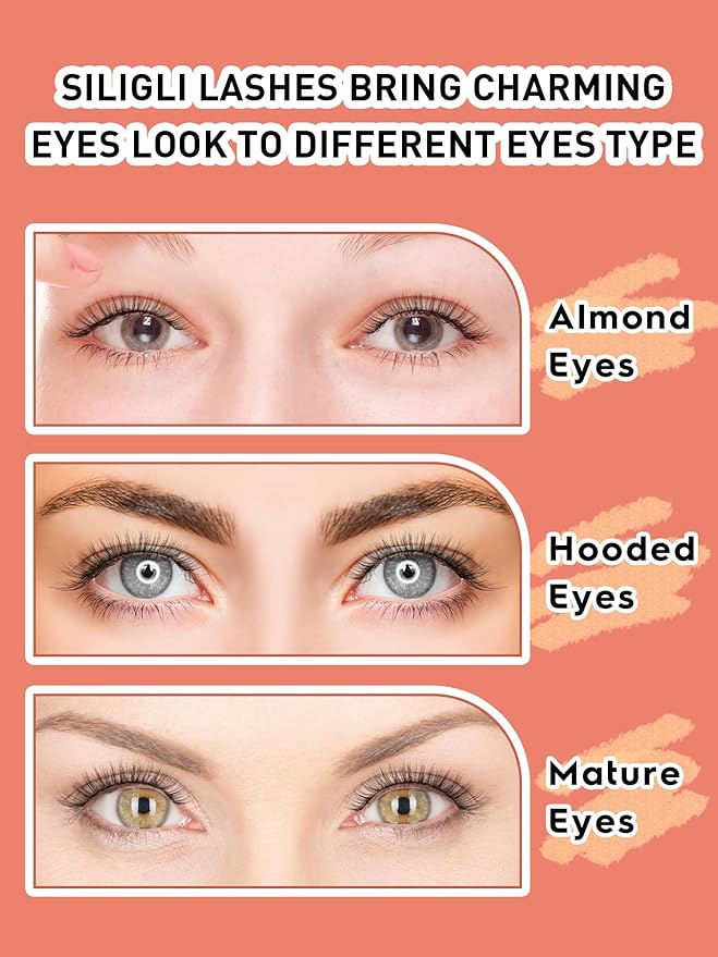 Lashes Wispy False Eyelashes Cat Eye Lashes Natural Look 3D Volume Fake Eyelashes Thin Band Lashes 12mm Natural Eye Lashes C Curl Siligli Lashes Pack 10 Pair-Velvo Beauty
