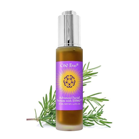 Advanced Facial Serum, Natural Serums for Skin Care with Pure C60 ESS60, Deeply Nourishing and Age-Defying Serum for Face, Facial Serum Infused with 21 Natural and Vegan Ingredients, 1 oz-Velvo Beauty