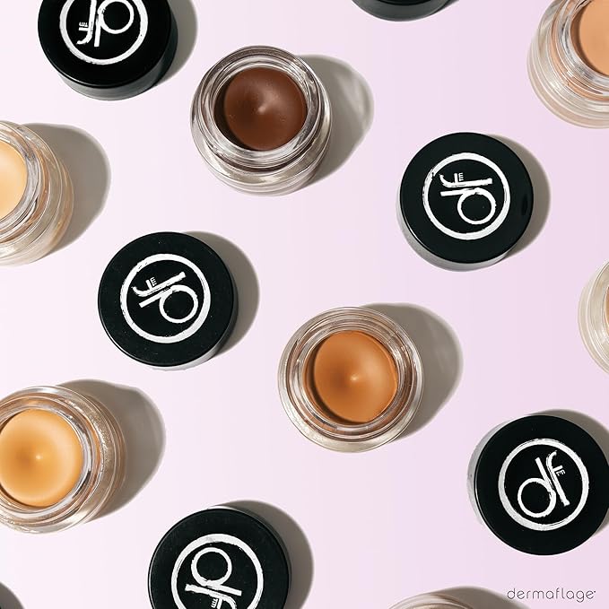 Dermaflage Full Coverage Concealer Cream, Tan, 11 Versatile Shades, Waterproof, Non-Greasy, Matte Finish, Conceals Acne, Dark Circles, Blemish Spots, Tattoos, Bruises, Scars-Velvo Beauty