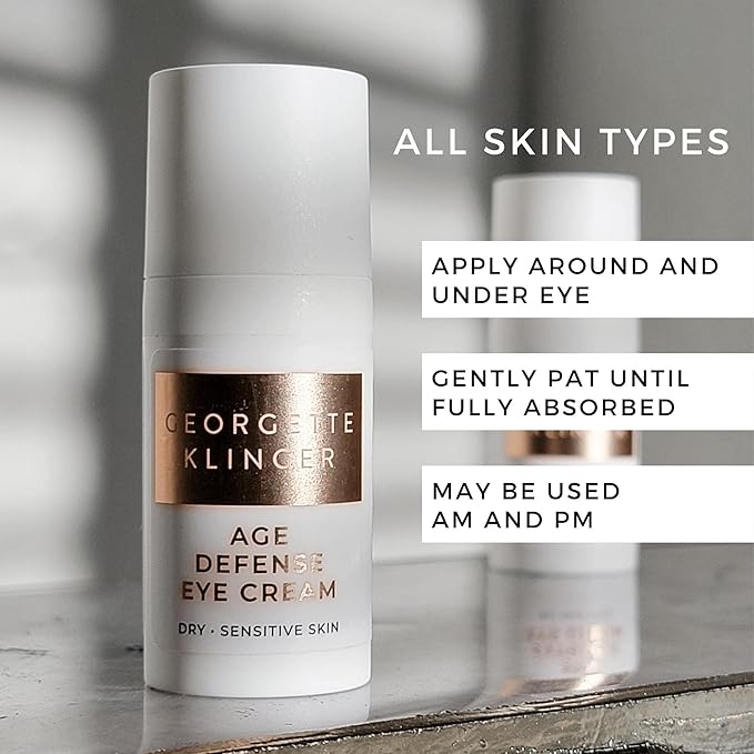 Georgette Klinger Age Defense Eye Cream – Rich Eye Balm: Lifts and Firms for Youthful Appearance, With 5 Botanical Oils to Hydrate while Diminishing Fine Lines and Wrinkles – 1/2 oz-Velvo Beauty