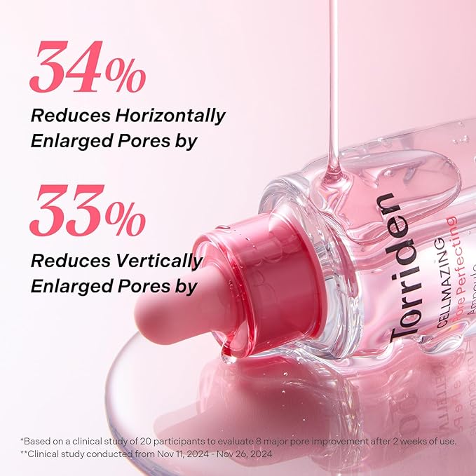 Torriden CELLMAZING Pore Perfecting Ampoule 30ml (1.01 fl.oz.) | Improving Skin Elasticity | 5D Collagen, Peptide Complex, PHA, LHA | Korean Facial Serum, Korean Skin Care-Velvo Beauty