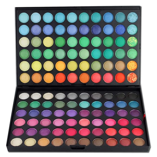 Eyeshadow Palettes, Easy to Blend Color Fusion 120 Shades Metallic and Shimmer Eyeshadow Sweatproof and Waterproof Nudes Eye Shadows, Professional Makeup Long Lasting for Teen, Brights #1-Velvo Beauty