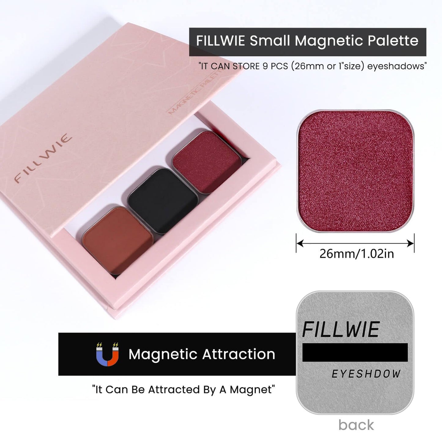 3-Color Eyeshadow Combo Pack – Matte & Shimmer Neutral Shades,Powder, Highly Pigmented, Long-Lasting, Refills Pans for Custom Magnetic Palette-Velvo Beauty
