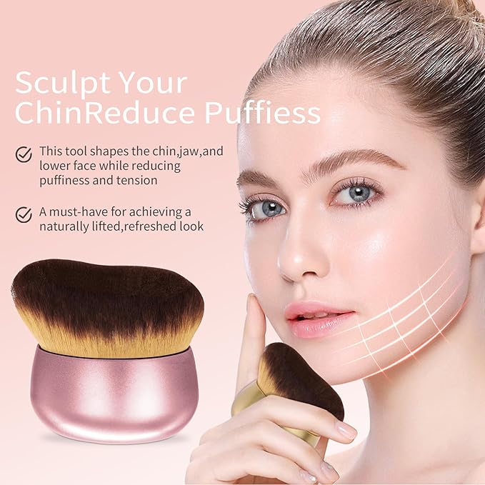 Extra Large Body Makeup Brush For Self Tanner,Leg Makeup &Bronzer Blend,75 mm Wide-headed Kabuki Brush Provides More Even& Pretty Application, Sunscreen Face&Back Makeup Brush,Wet&Dry Use-Matte (Pink)-Velvo Beauty