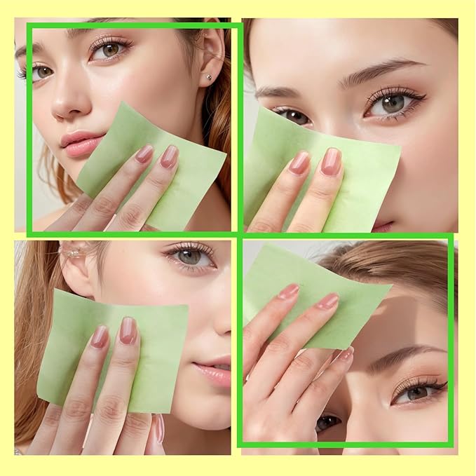 300 Sheets Blotting Paper, HNYYZL Oil Absorbing Sheets for Oily Skin, Oil Control for Face, Makeup Blotting Paper, Natural Oil Absorbing Facial Blotting Sheets for Oily Skin Care (Pack of 3)-Velvo Beauty