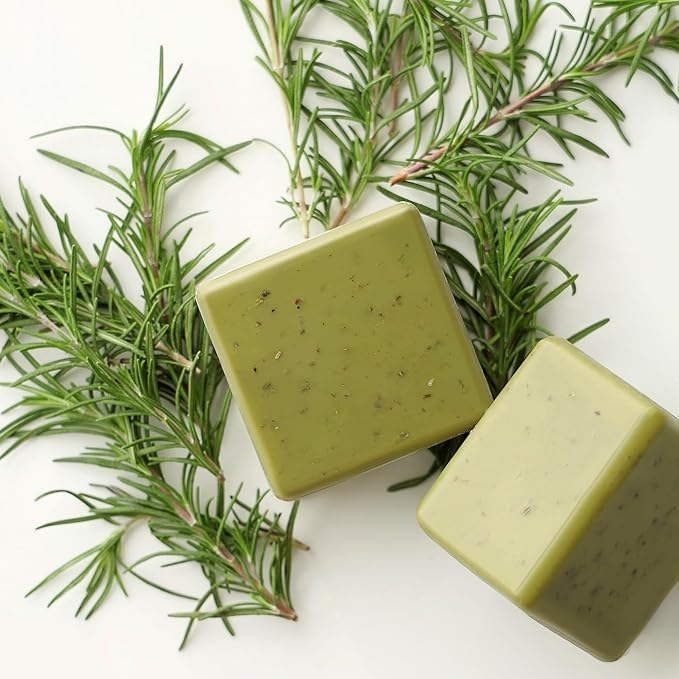 Rosemary & Tea-Tree Scalp Clarifying Shampoo Bar with Keratin, Panthenol, Biotin and Argan-Oil (5.2oz) | Sulfate Free, All Natural, Hair Moisturizing & Nourishing Soap, Deep Cleansing Solid Shampoo-Velvo Beauty