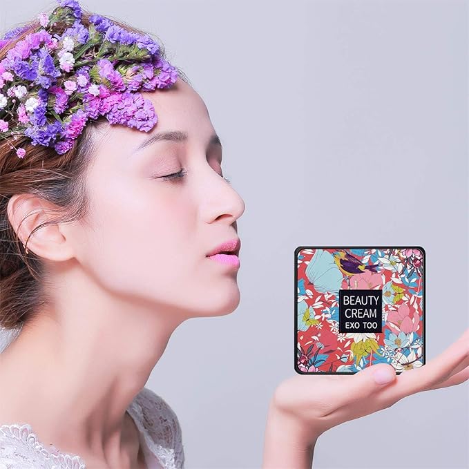 2PCS Mushroom Head Air Cushion CC Cream Foundation, Beauty Cream Exo Too BB Cream, Moisturizing, Long Lasting, Matte Concealer, Light Weight, WaterProof Liquid Foundation with 2PCS Mushroom Head-Velvo Beauty