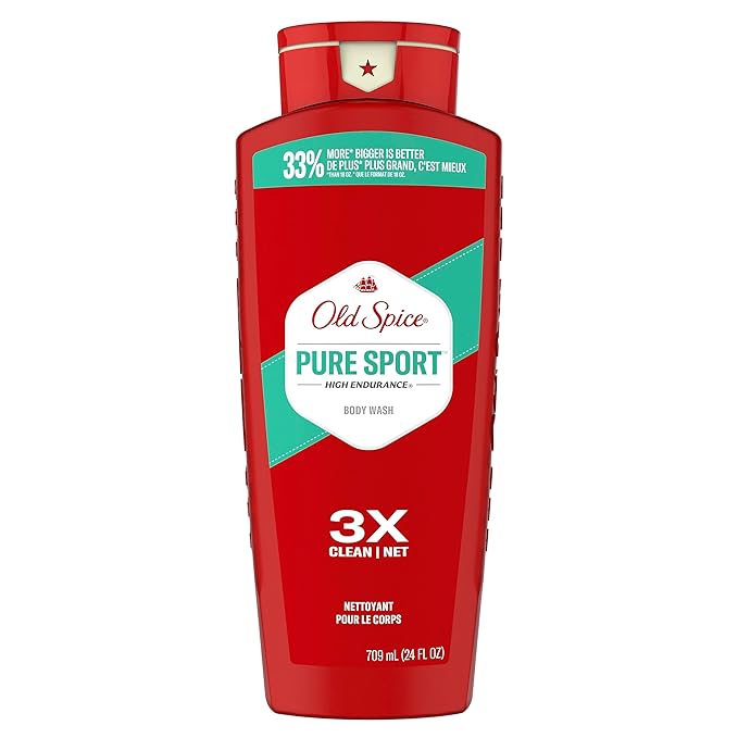 Old Spice Body Wash for Men, High Endurance Pure Sport, 24 Fl Oz (Pack Of 4)-Velvo Beauty