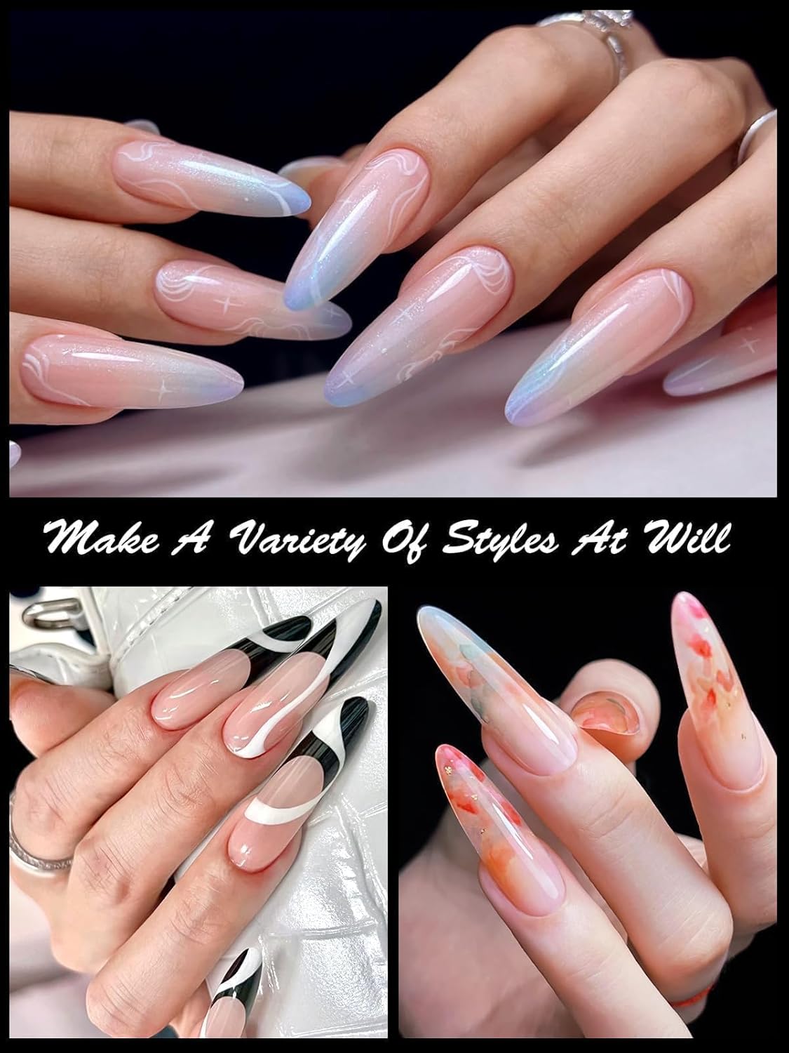 TOROKOM Poly Extension Gel Dual Nail Forms Nail Forms, 120Pcs Full Cover Coffin Nail Molds 12 Sizes for Gel Manicure Nail Art Design Salon&DIY-Velvo Beauty