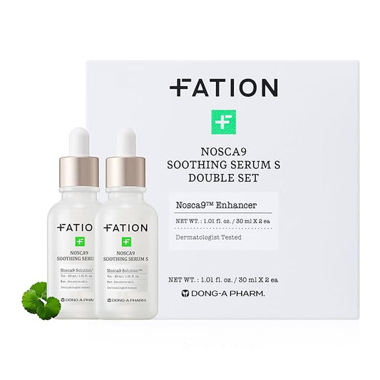 NOSCA9 Soothing Serum S - Rapid Hydrating Calming Serum with 5-Layer Ceramide Complex &Fresh Centella Asiatica, Advanced Barrier Repair for Sensitive Skin Korean Skin Care (2.02 Fl Oz (Pack of 2))-Velvo Beauty