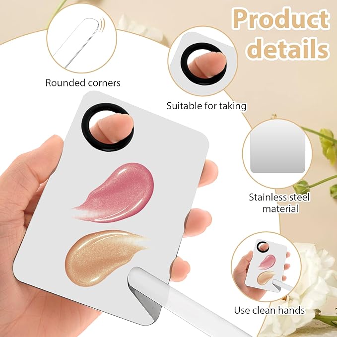 5 Pcs Makeup Spatula Korean Foundation Spatula Stainless Steel Makeup Mixing Palette Acrylic Makeup Palette Cosmetic Spatula Beauty Spatula Makeup Tools-Velvo Beauty