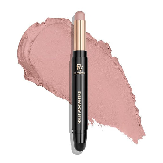 FV Long Lasting Cream Eyeshadow Stick, Waterproof & High Pigmented Eye Shadow Sticks Duo with Blending Sponge, Crease-Proof & Natural Finish Eyeshadow Pencil, Sand Matte-Velvo Beauty