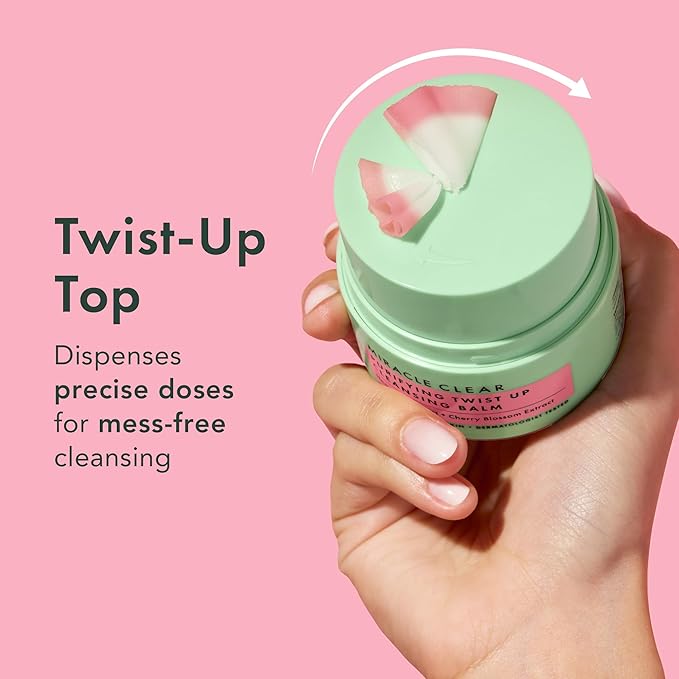 Rael Miracle Clear Cleansing Balm – Makeup Remover, Twist-Up Face Cleanser, Double Cleanse, Non-Comedogenic, with Rice Bran & Jojoba Oils, Vegan, Korean Skin Care, All Skin Types (1.69 fl oz)-Velvo Beauty
