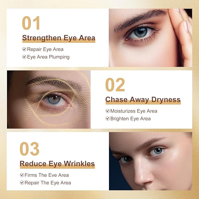 20g Eye Cream with Electric Massager, Moisturizing Anti-Wrinkles Eye Cream, Anti Aging Eye Cream for Dark Circles and Puffiness, Results in 3-4 Weeks to Reduce Fine Lines-Velvo Beauty