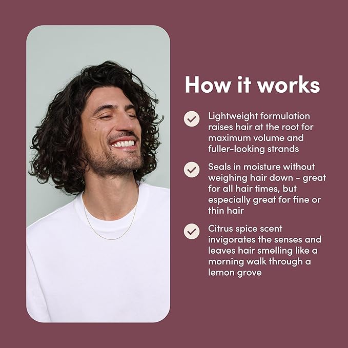 hims Max Volume Conditioner, 2 Pack - Volumizing Conditioner for Men with Biotin - Adds Lightweight Volume, Shine & Bounce - Citrus Spice - 2 x 6.4 fl oz-Velvo Beauty