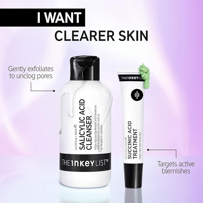 The INKEY List Salicylic Acid Cleanser, Face Wash for Blemishes, Blackheads, Oily Skin and Breakouts, Non-Drying Facial Cleanser Safe for All Skin Types, 5.0 fl oz-Velvo Beauty