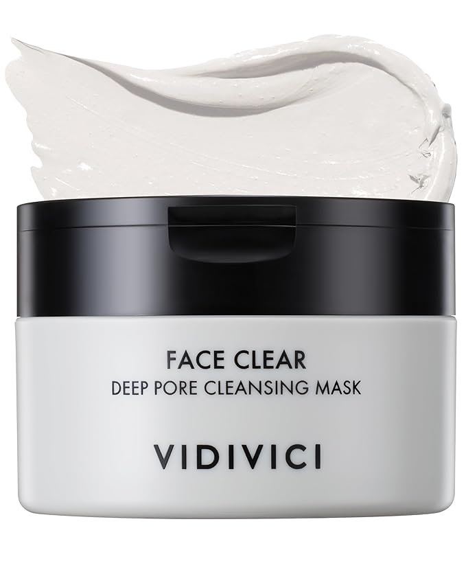 VIDIVICI Korean Deep Pore-Cleansing Clay Mask – Gently Exfoliates & Soothes Oily, Sensitive Skin – Mud Wash-Off Formula for Sebum Control, Cooling Hydration & Pore Tightening – 3.38oz-Velvo Beauty