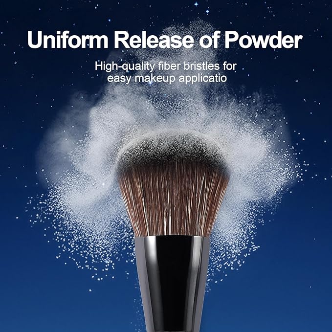 Large Bamboo Mineral Powder Brush, Fluffy Foundation Makeup Brush Kabuki Brushes with Soft Synthetic Bristles for Loose & Pressed Powder, Liquid, Cream, Buffing, Blending, Vegan & Cruelty-Free Tool-Velvo Beauty