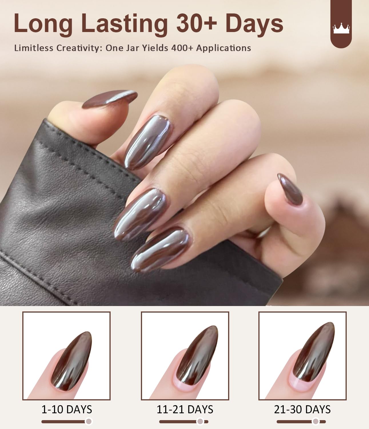 Mermaid Pearl Chrome Nail Powder: 8 Colors Mirror Effec Chocolate/Coffee/Copper Chrome Nail powder,Magic Mermaid Pink Chrome Nail Powder Pigment for Nail Art Design Home DIY(Purple/Green)-Velvo Beauty