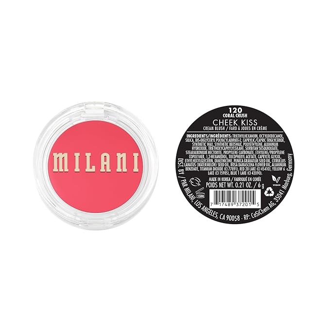 Milani Cheek Kiss Cream Blush- Cream to Gel Blush for Cheek and Lip Tint-Velvo Beauty