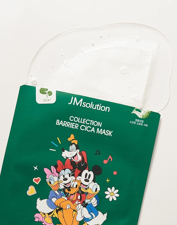 JMsolution Disney Collection Barrier- CICA Calming Mask Sheet-Korean Skin care facial mask -10EA-Velvo Beauty