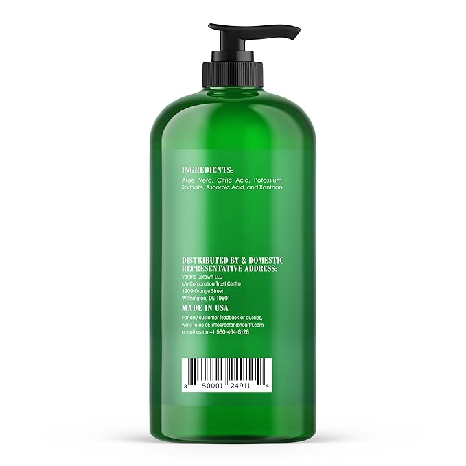Botanic Hearth Aloe Vera Moisturizing Liquid Gel – 100% Pure Aloe, Enriched with Vitamin C for Dry & Itchy Skin – No Added Color, Fragrance, or Alcohol – 16 fl. oz-Velvo Beauty