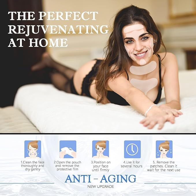18 Pcs Wrinkle Patches,Reusable Silicone Face, Forehead, Neck & Chest Wrinkle Pads – Anti Aging Overnight Facial Smoothing Pads for Fine Lines, Decollete Care, Skin Rejuvenation-Velvo Beauty